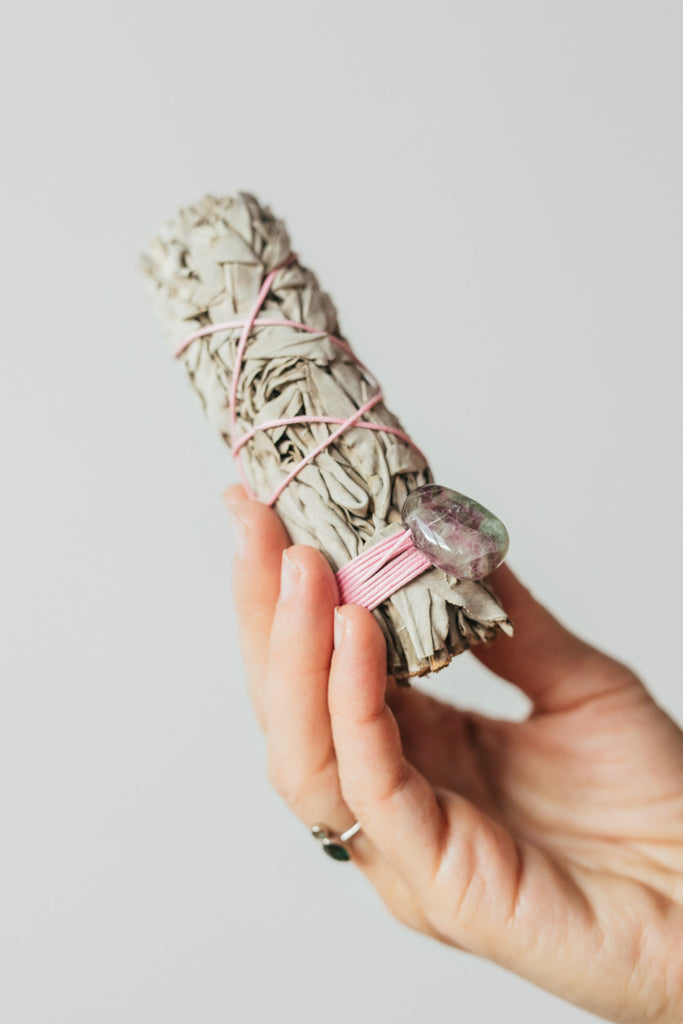 Incense Sage White Fluorite